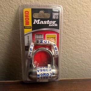 Master Lock Word Combo Padlock in Silver and Blue